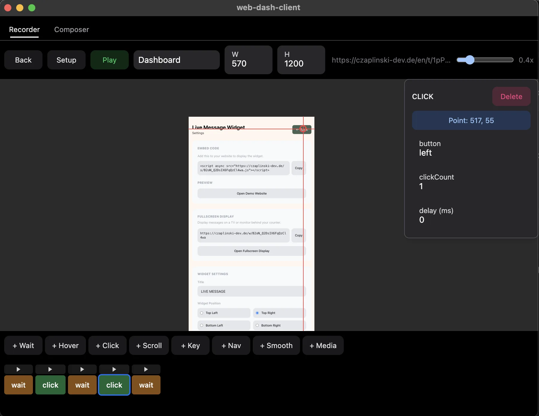 Web Recorder/Composer - Electron tool for scripted web capture and video composition